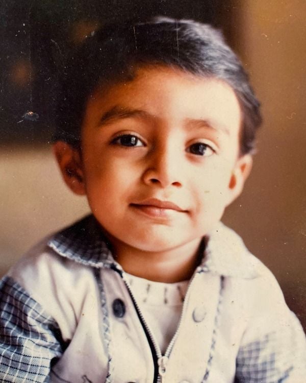 A childhood picture of Raj Barman
