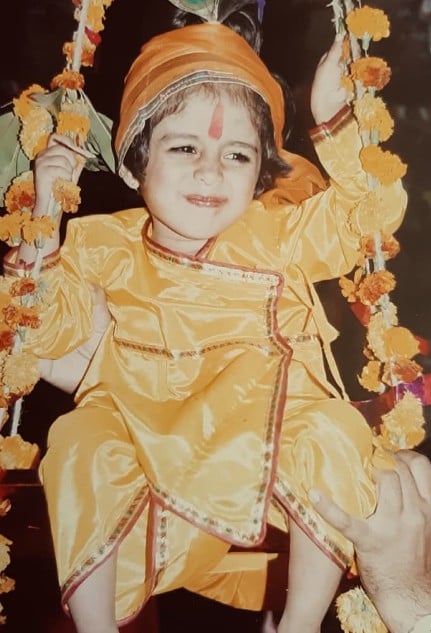 A childhood picture of Reeva Rachh