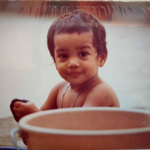 A childhood picture of Shahana Goswami