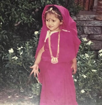 A childhood picture of Sharmila Chandrashekar