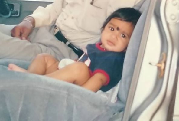 A childhood picture of Shreya Lenka