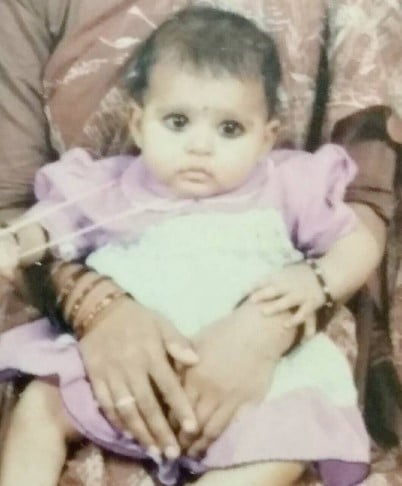 A childhood picture of Sonakshi Verma