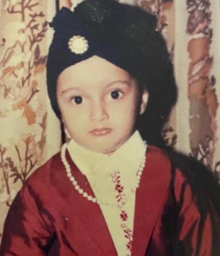 A childhood picture of Tripti Dimri
