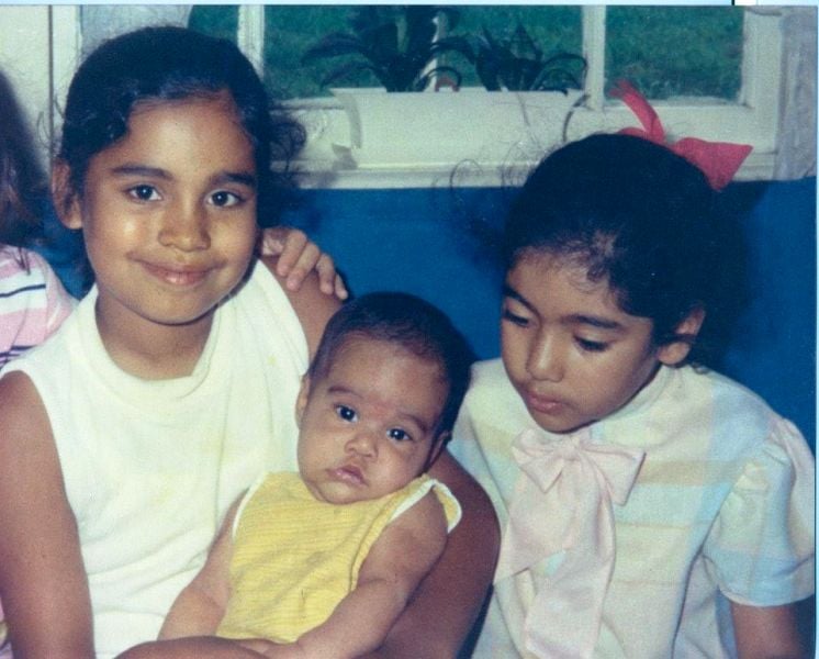 A childhood picture of Upinder Singh, Daman Singh, and Amrit Singh