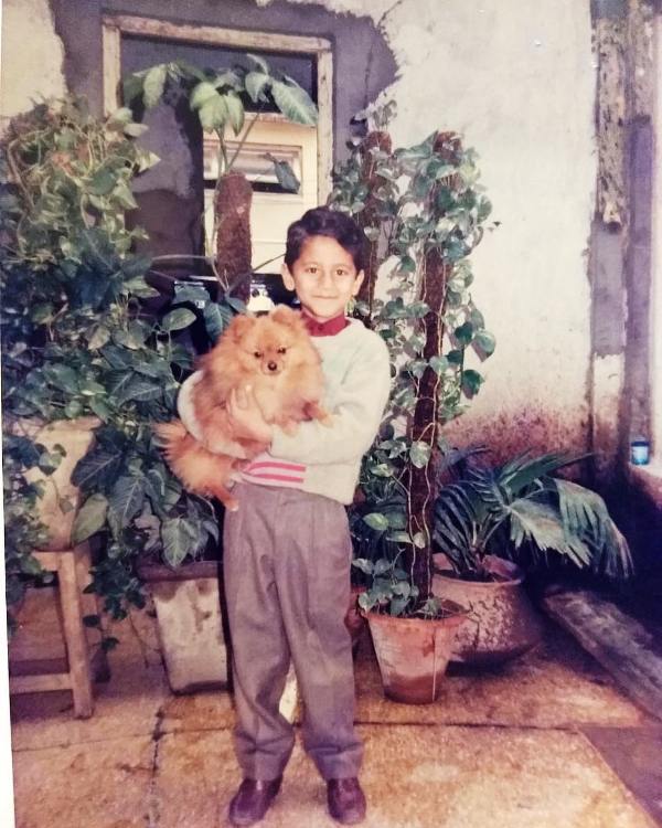 A childhood picture of Vibhu Raghave