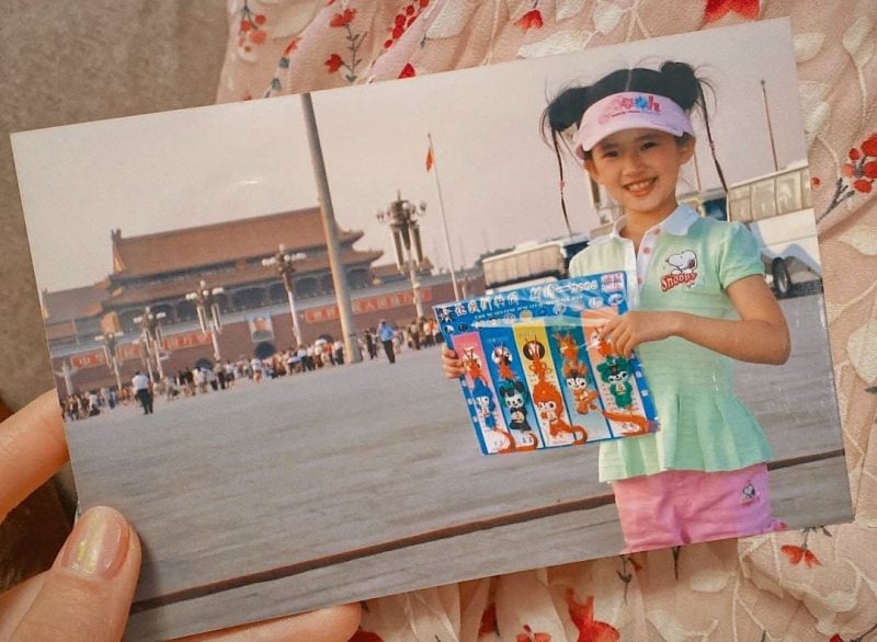 A childhood picture of Zhao Lusi