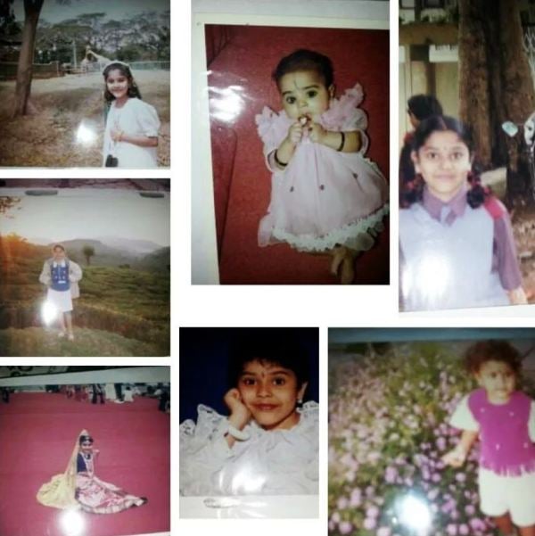 A collage of Aishwarya Shindogi