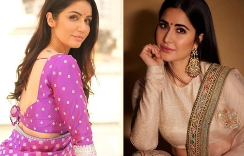 A collage of Amy Aela and Katrina Kaif