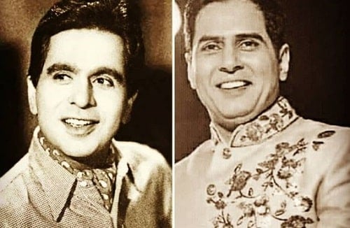 A collage of Dilip Kumar and Aman Verma