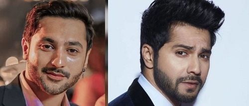 A collage of Harsh Beniwal and Varun Dhawan