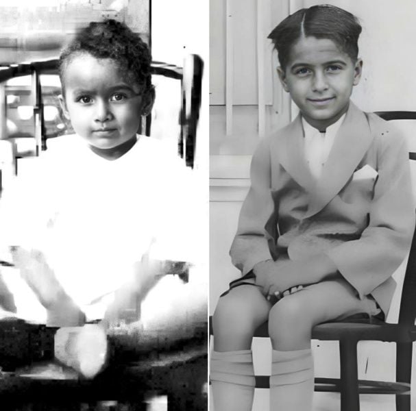 A collage of L. K. Advani