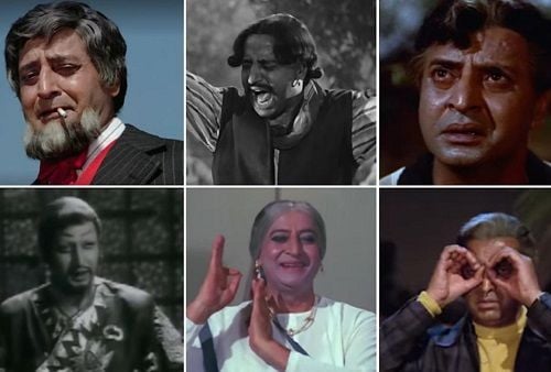 A collage of Pran