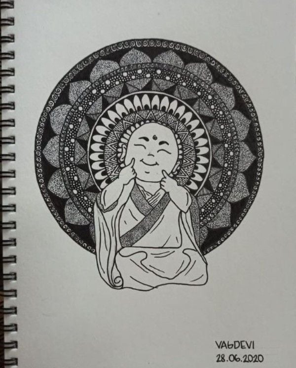 A drawing made by BVK Vagdevi
