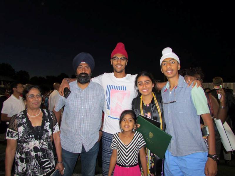 A family picture of Anmol Narang captured in 2015