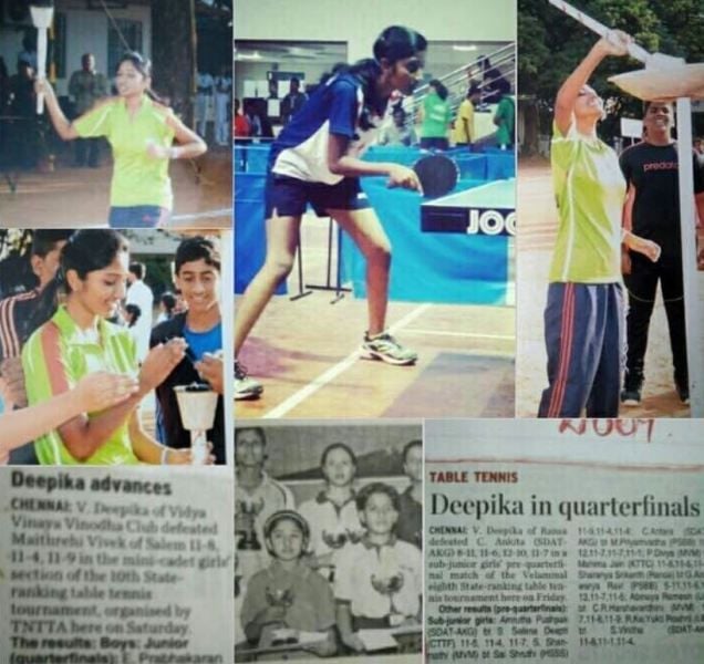 A newspaper cutting of Deepika Venkatachalam