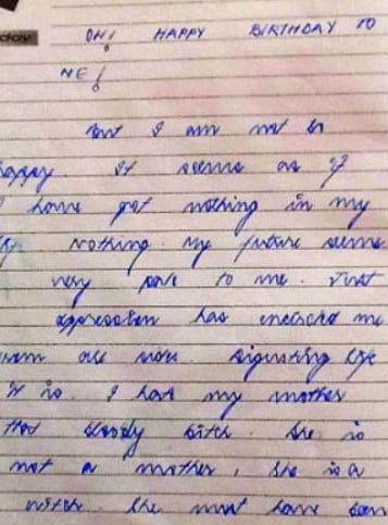 A page of Sheena Bora