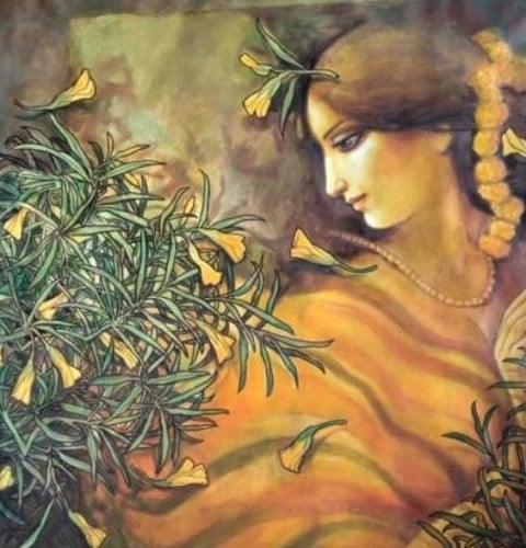 A painting made by Manoj Mitra