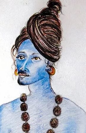 A painting of Maheshwarnath Babaji