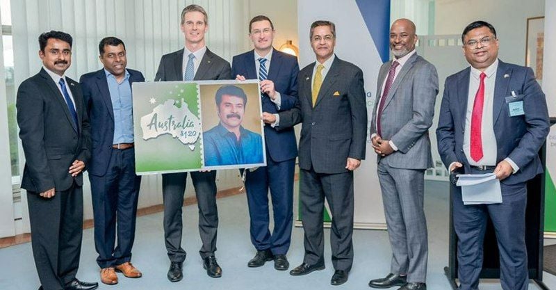 A personalised stamp featuring Mammootty