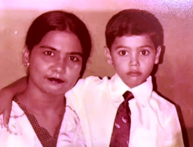 A photo of Afzaal taken in his childhood