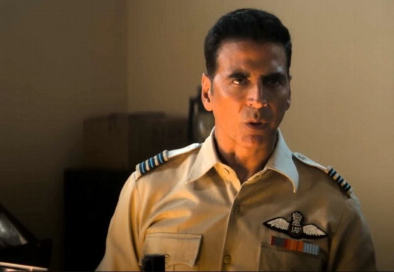 A photo of Akshay Kumar as O. P. Taneja in the 2025 Hindi film Sky Force