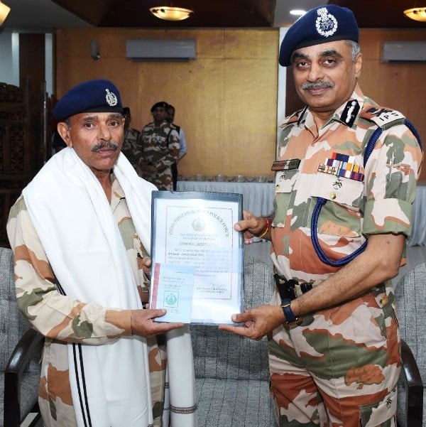 A photo of Anish Dayal Singh taken in his ITBP uniform