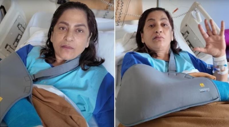 A photo of Archana Puran Singh taken in the hospital