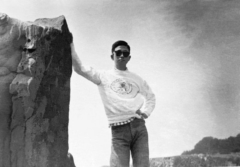 A photo of Ban taken when he was in his early 20s in India