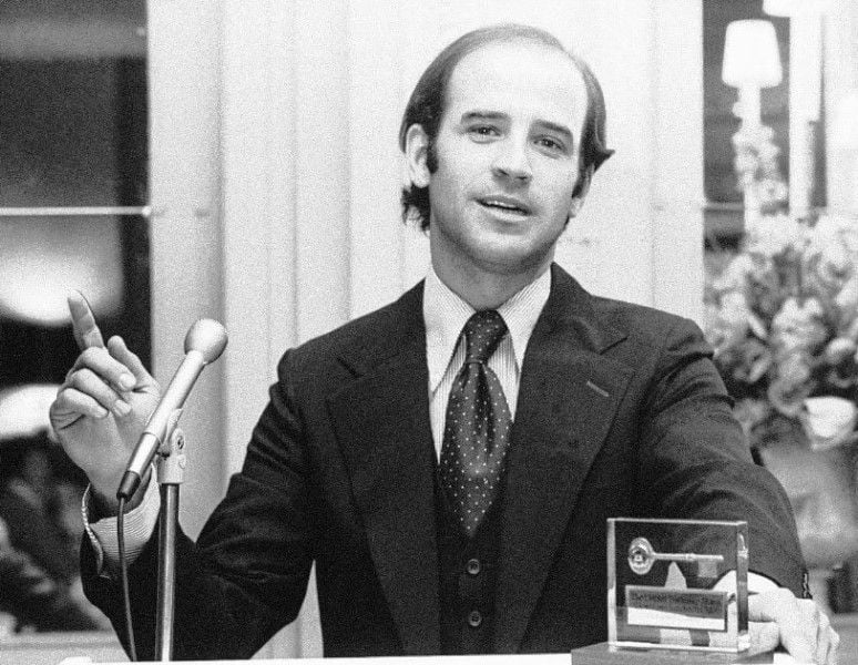 A photo of Biden taken while he was representing a client in a court of law