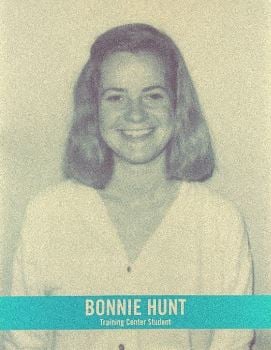 A photo of Bonnie Hunt when she was a member of