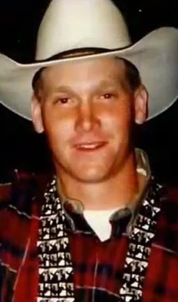 A photo of Chris taken during his Bronco riding days