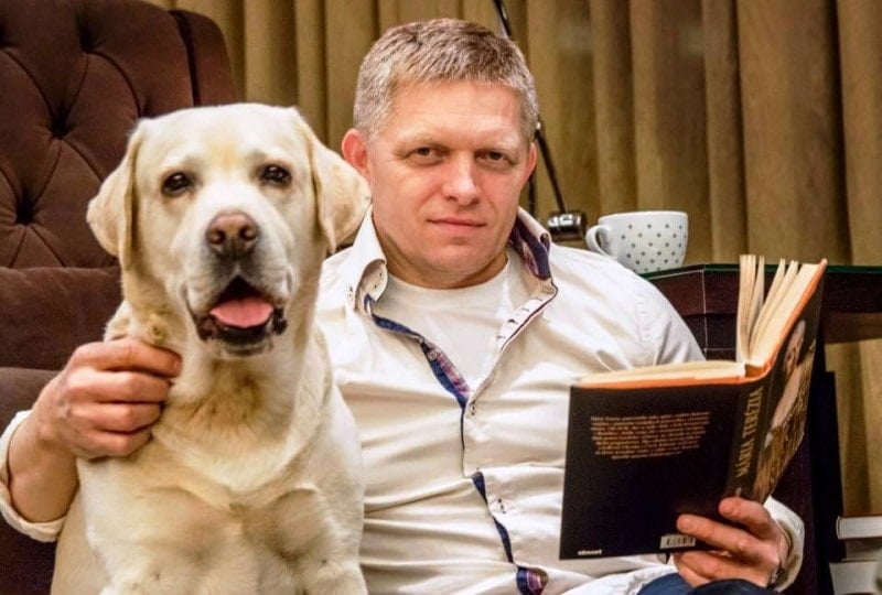 A photo of Fico with Larry