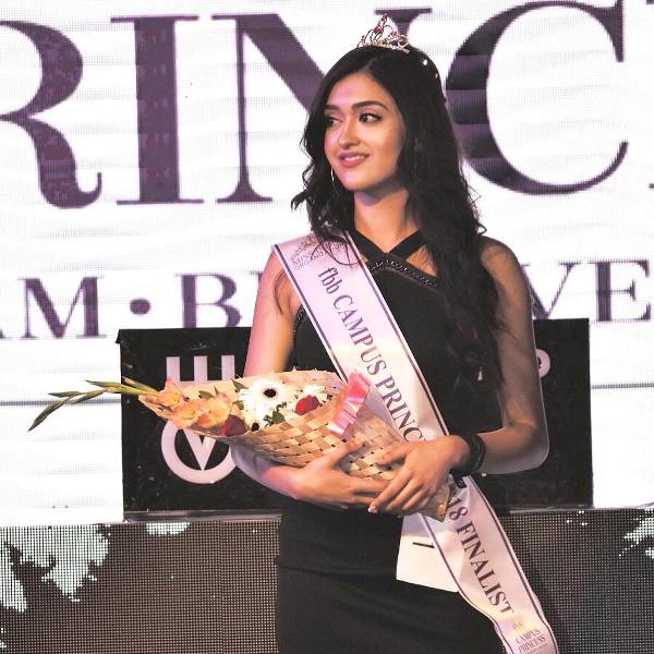 A photo of Gayatri Bhardwaj taken after she won the fbb Campus Princess 2018