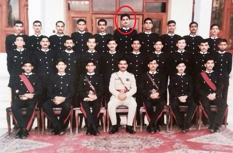 A photo of General Qamar Javed Bajwa taken when he was in the Pakistan Military Academy (PMA)