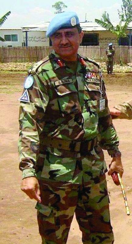 A photo of General Qamar Javed Bajwa taken when he was serving in the United Nations