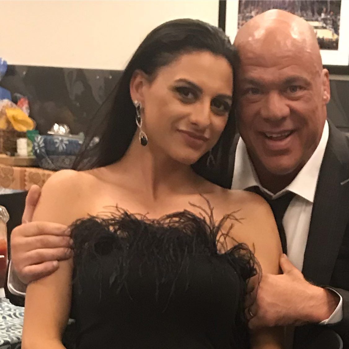 A photo of Giovanna Yannotti Angle and her husband, Kurt Angle