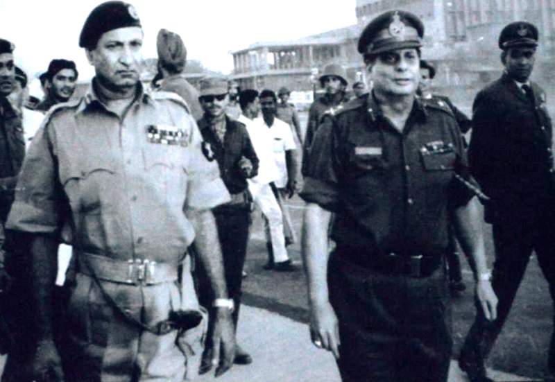 A photo of J. F. R. Jacob with Niazi at the Ramna Race Course in Dhaka