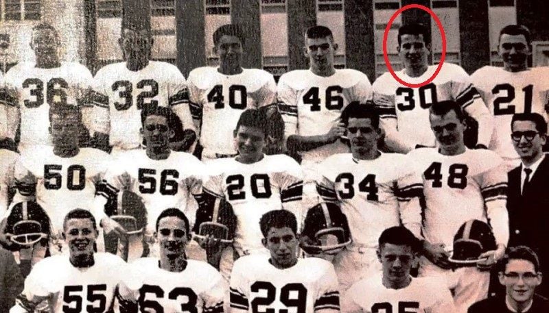 A photo of Joe Biden taken while he was a part of his college