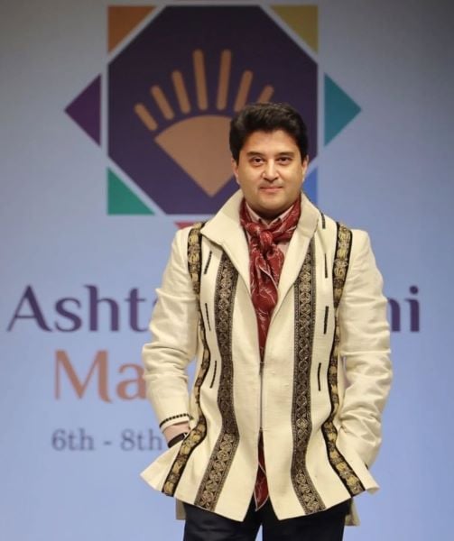 A photo of Jyotiraditya Scindia taken while he was walking the ramp