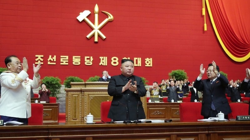 A photo of Kim taken while he was attending an address event organised by the Workers