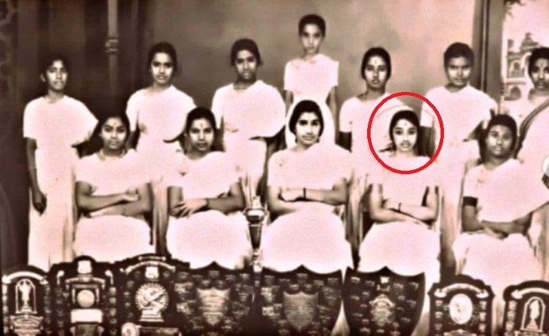 A photo of Lakshmi taken when she was in school