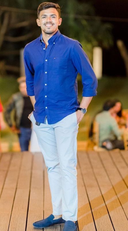 A photo of Maheesh Theekshana clicked after he became fit