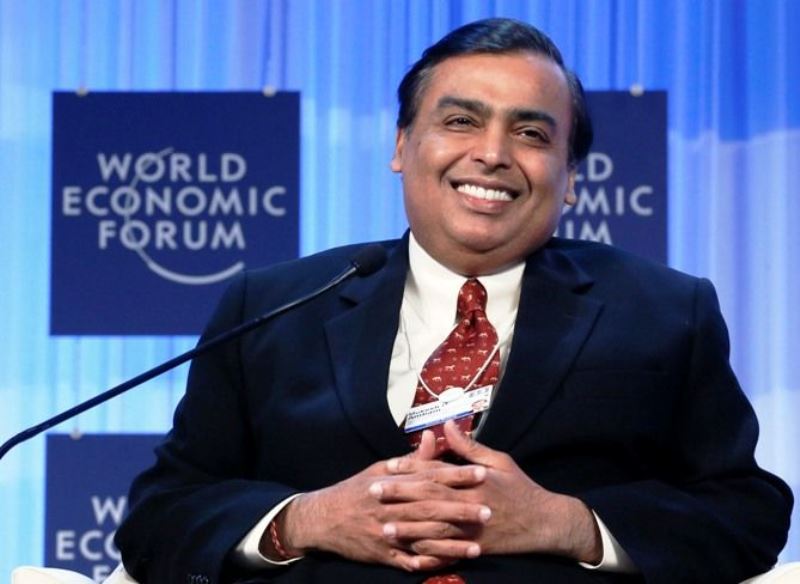 A photo of Mukesh taken while he was attending an event organised by the World Economic Forum (WEF)