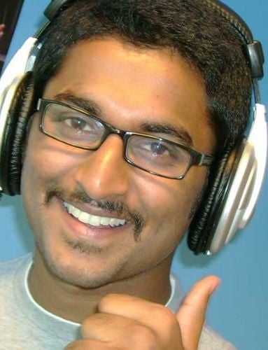 A photo of Nani while he was working as an RJ