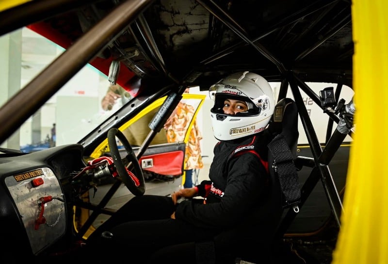 A photo of Shivani Pruthvi taken before a race