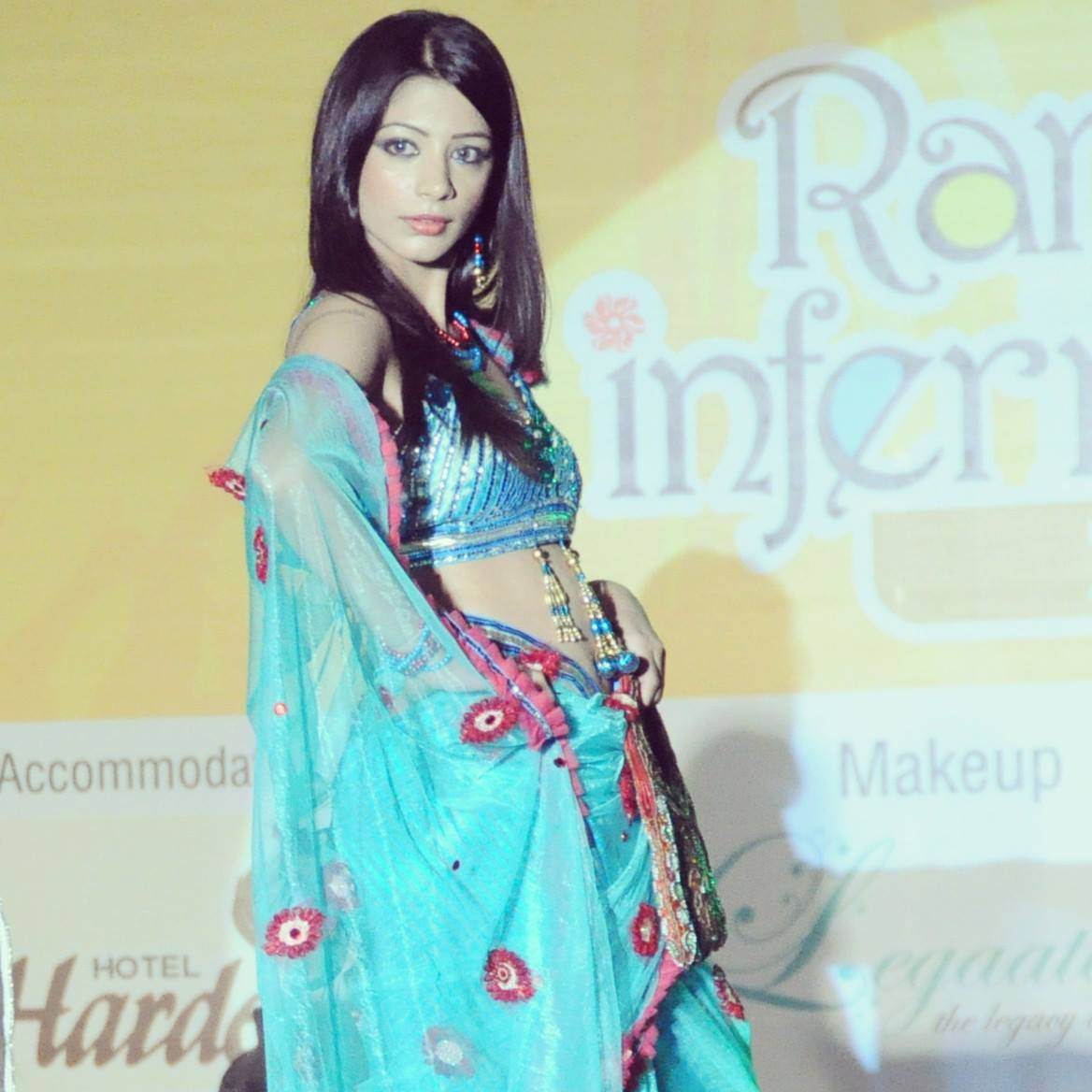 A photo of Snehal Rai during a modelling show