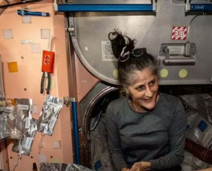 A photo of Sunita Williams released by NASA which sparked a debate on her reduced body mass