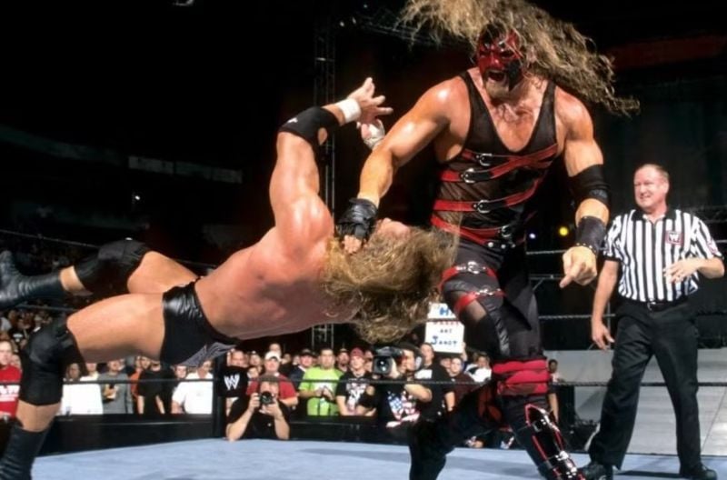 A photo of Triple H taken during his match with Kane in 2002 at No Mercy