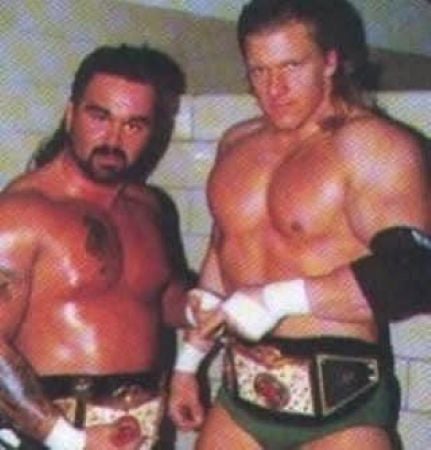 A photo of Triple H taken during his wrestling days at the International Wrestling Federation (IWF)