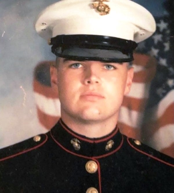 A photo of Vance taken soon after he joined the USMC